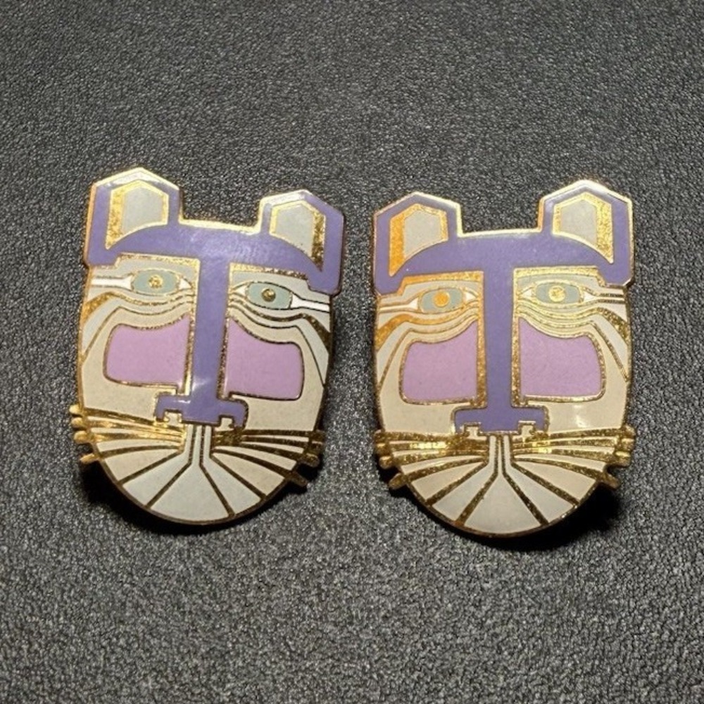 Vintage Laurel Burch "MIIKIO" Earrings MISSING BACKS
